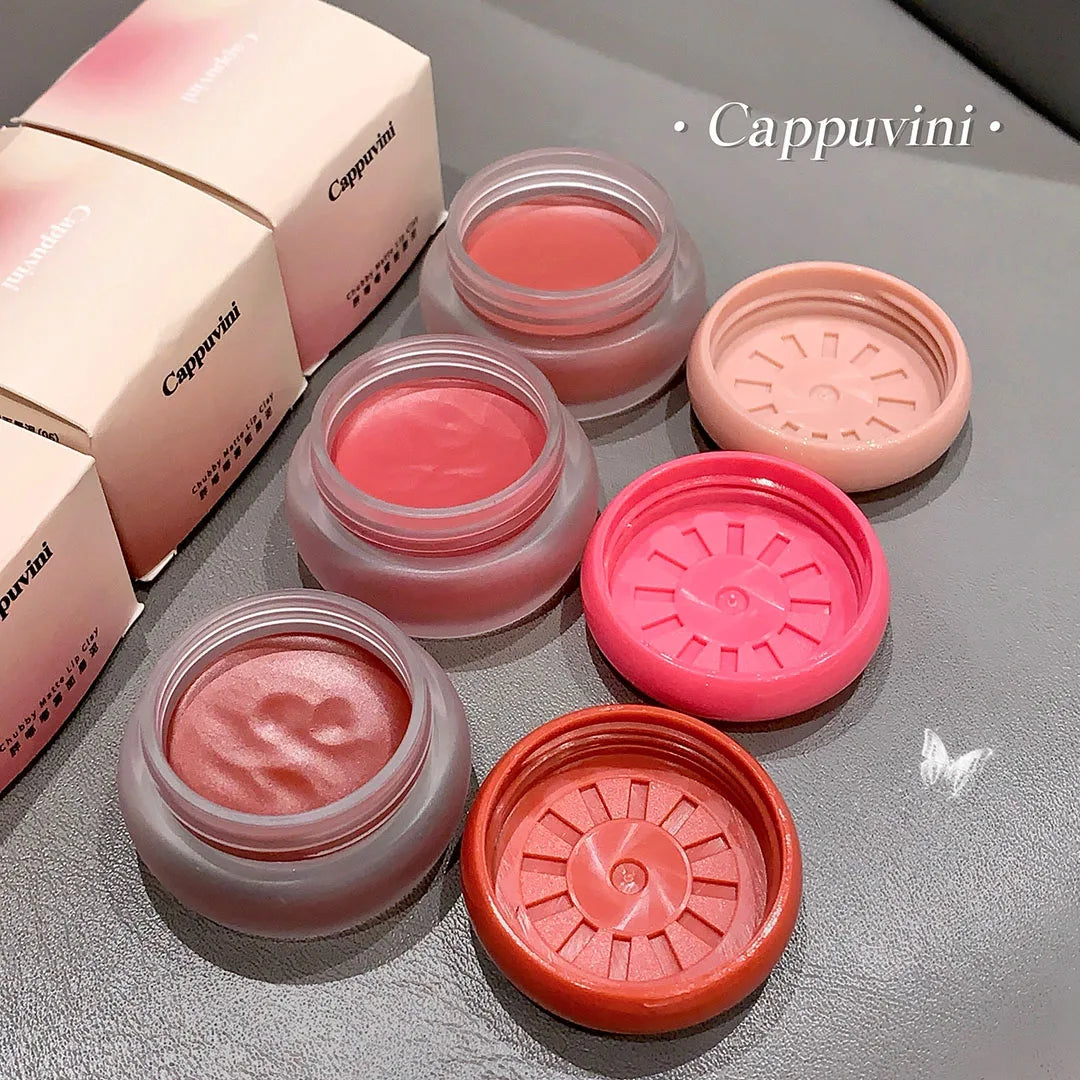 Canned Lip Mud Mist Lipstick Moisturizing Velvet Matte Mousse Solid Lip Gloss Cheek Blush Cream Tint Lips Makeup Korean Cosmetic