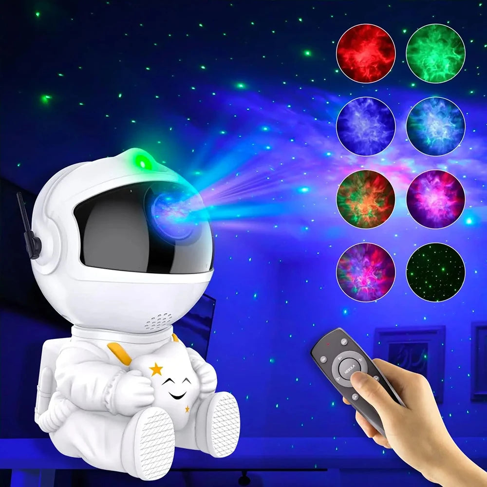 Projecteur Galaxy Astronaute : Veilleuse Galaxy avec Nébulosité et Télécommande pour Chambre et Maison