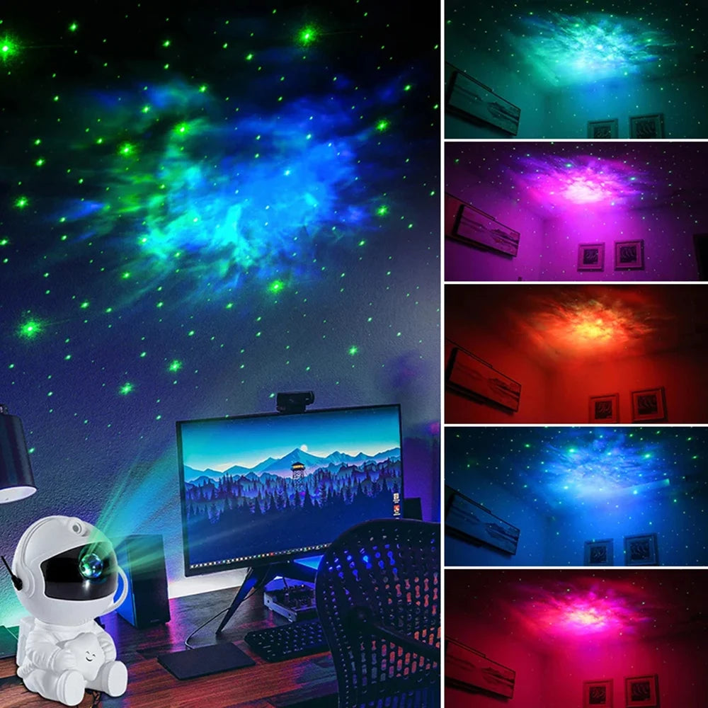 Projecteur Galaxy Astronaute : Veilleuse Galaxy avec Nébulosité et Télécommande pour Chambre et Maison