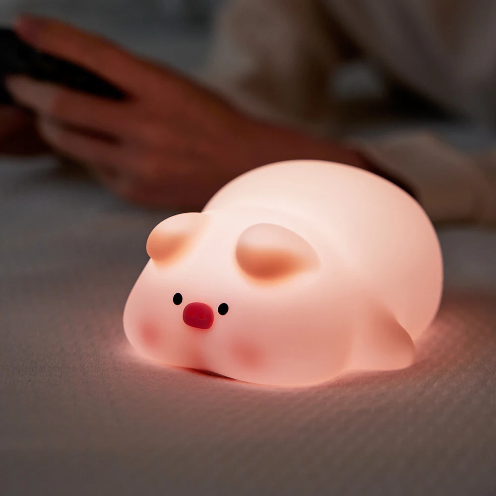Lampe de Nuit LED Animaux Mignons : Veilleuse Silicone Rechargeable pour Enfants et Bébés