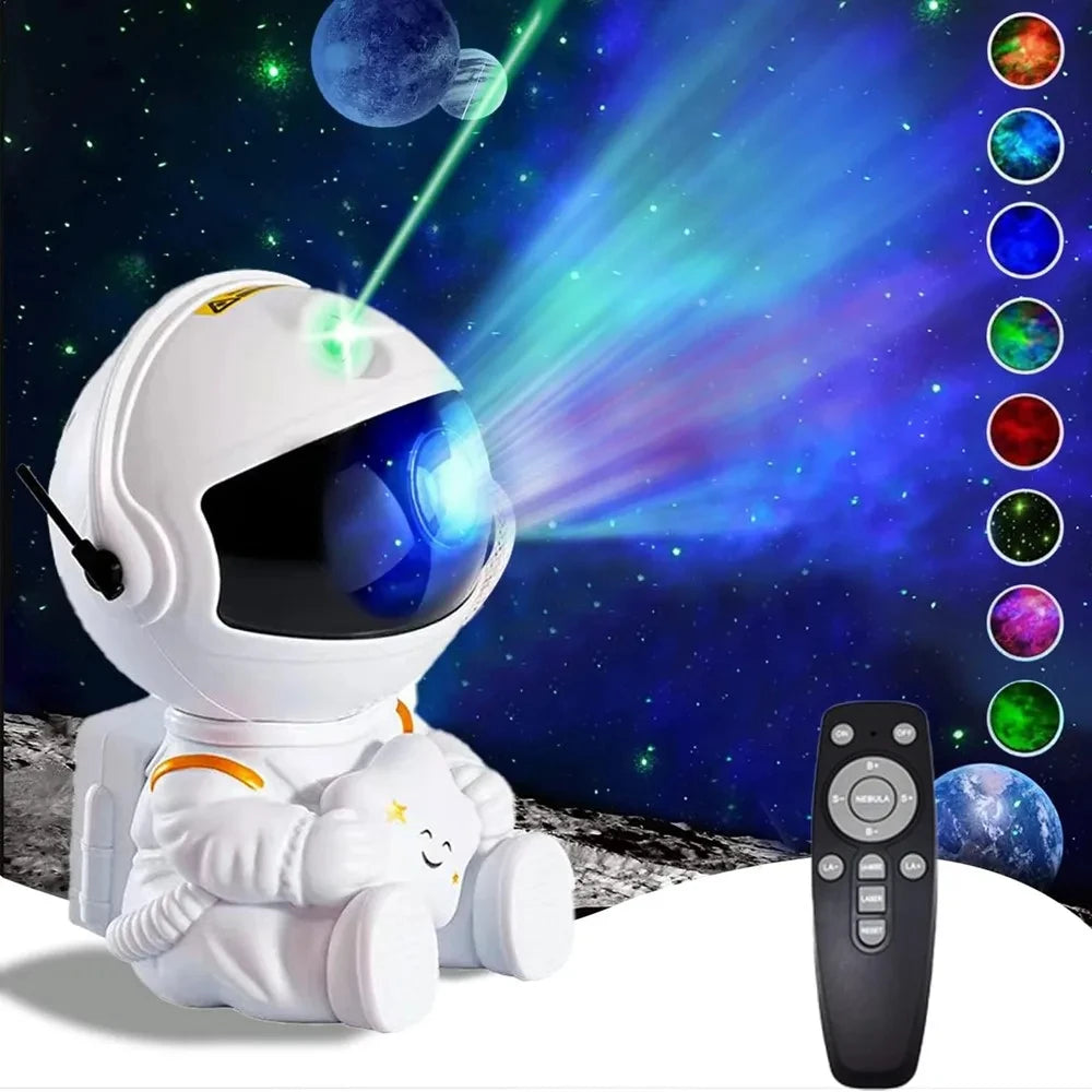 Projecteur Galaxy Astronaute : Veilleuse Galaxy avec Nébulosité et Télécommande pour Chambre et Maison