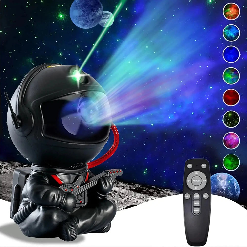 Projecteur Galaxy Astronaute : Veilleuse Galaxy avec Nébulosité et Télécommande pour Chambre et Maison