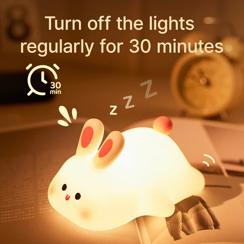 Lampe de Nuit LED Animaux Mignons : Veilleuse Silicone Rechargeable pour Enfants et Bébés