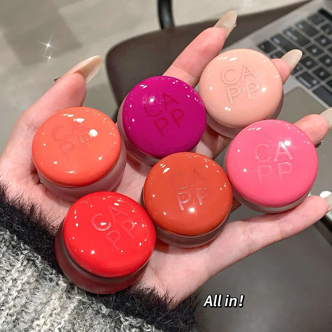 Canned Lip Mud Mist Lipstick Moisturizing Velvet Matte Mousse Solid Lip Gloss Cheek Blush Cream Tint Lips Makeup Korean Cosmetic