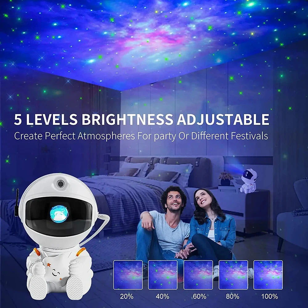 Projecteur Galaxy Astronaute : Veilleuse Galaxy avec Nébulosité et Télécommande pour Chambre et Maison