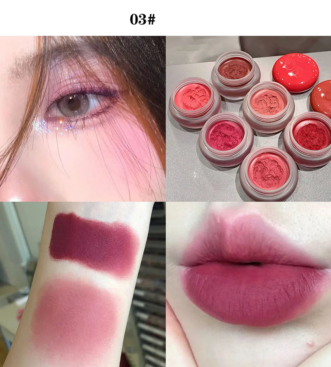 Canned Lip Mud Mist Lipstick Moisturizing Velvet Matte Mousse Solid Lip Gloss Cheek Blush Cream Tint Lips Makeup Korean Cosmetic