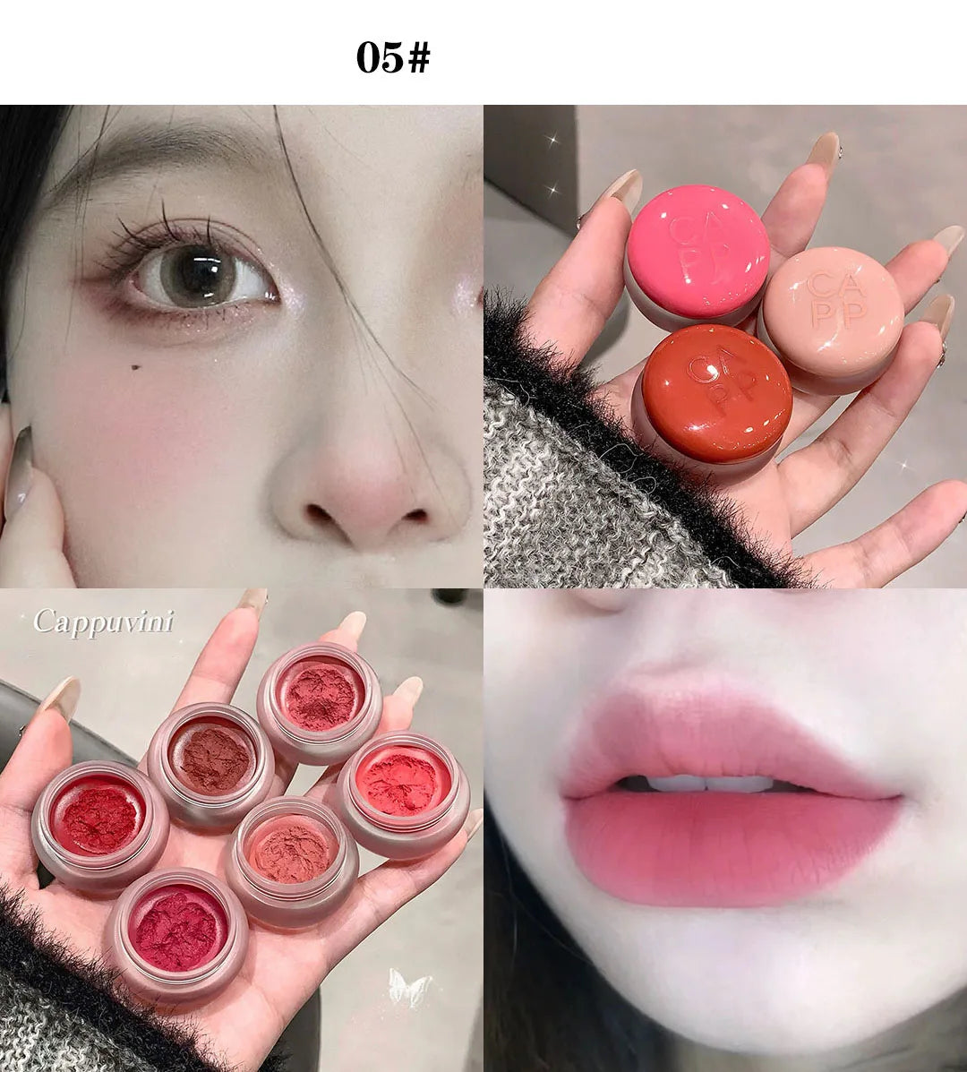 Canned Lip Mud Mist Lipstick Moisturizing Velvet Matte Mousse Solid Lip Gloss Cheek Blush Cream Tint Lips Makeup Korean Cosmetic
